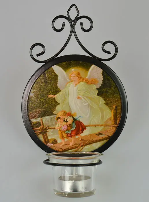 Theelichthouder Bescherm Engel - 18cm (pic 2)