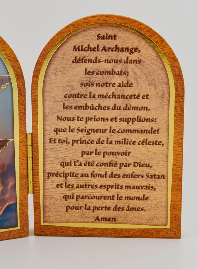 Tweeluik Icoon Heilige Michaël met Gebed (pic 3)