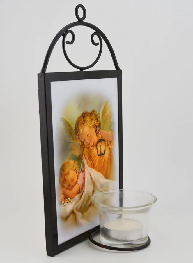 Kaarsenhouder Beschermengel aan de Wieg - 18cm (pic 3)