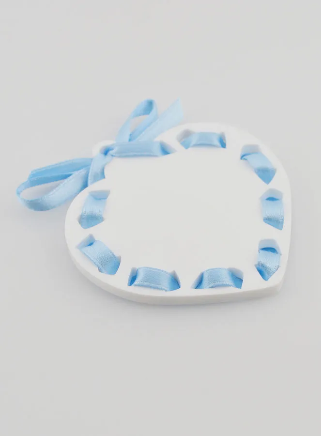 Hanger Wieg Kruisje Beschermengel Blauw - Doopcadeau Jongen - 7 cm (pic 4)