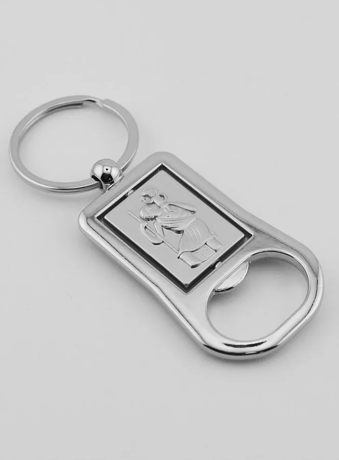 Sleutelhanger Flesopener Onze Lieve Vrouw van Lourdes Zilver (pic 4)