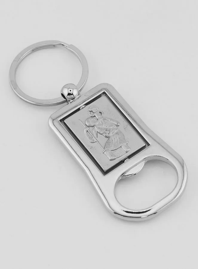 Sleutelhanger Flesopener Heilige Christoffel Zilver (pic 3)