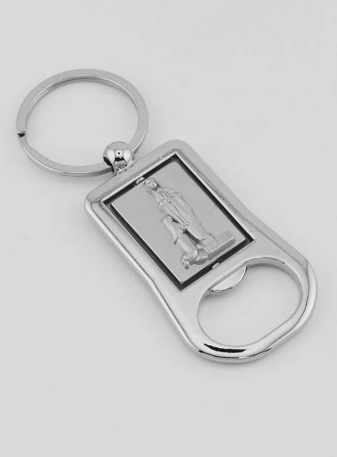 Sleutelhanger Flesopener Heilige Christoffel Zilver (pic 4)