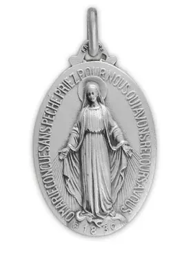 Zilveren Hanger Maria Wonderdadige Medaille - 23 mm (pic 2)