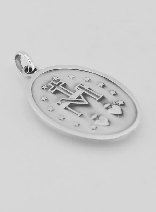 Wonderdadige Medaille Geschulpt Massief Zilver - 35 mm (pic 4)