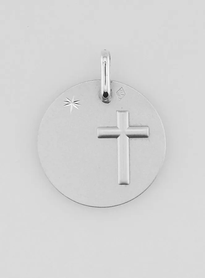 Hanger Kruis en Kerst-Ster Echt Zilver - 16 mm (pic 1)