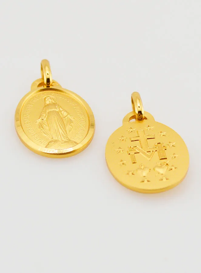 Medaille Maria Wonderdadige Verguld met Rand - 19 mm (pic 2)