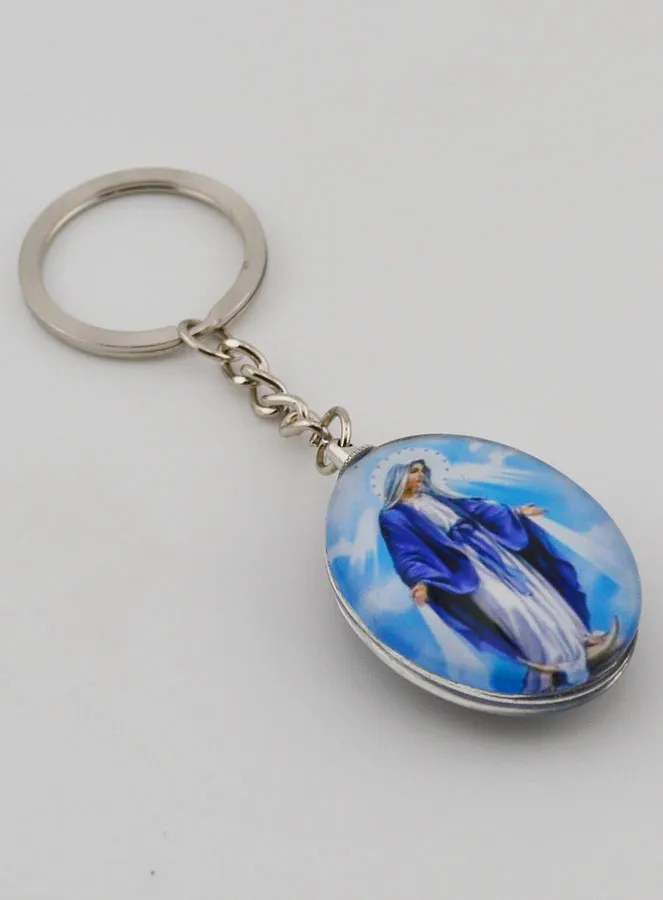 Sleutelhanger Onze Lieve Vrouw Souvenir van Lourdes - 25mm (pic 4)