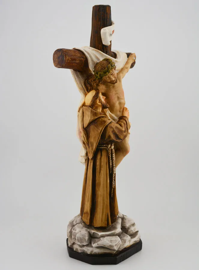 Beeld Heilige Franciscus bij het Kruis - 30 cm (pic 3)