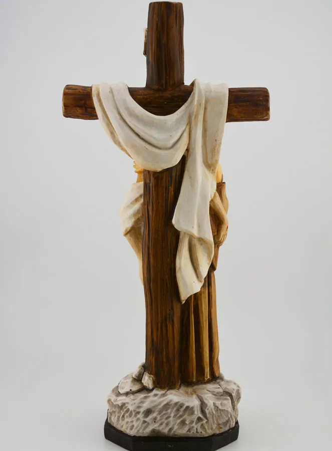 Beeld Heilige Franciscus bij het Kruis - 30 cm (pic 4)
