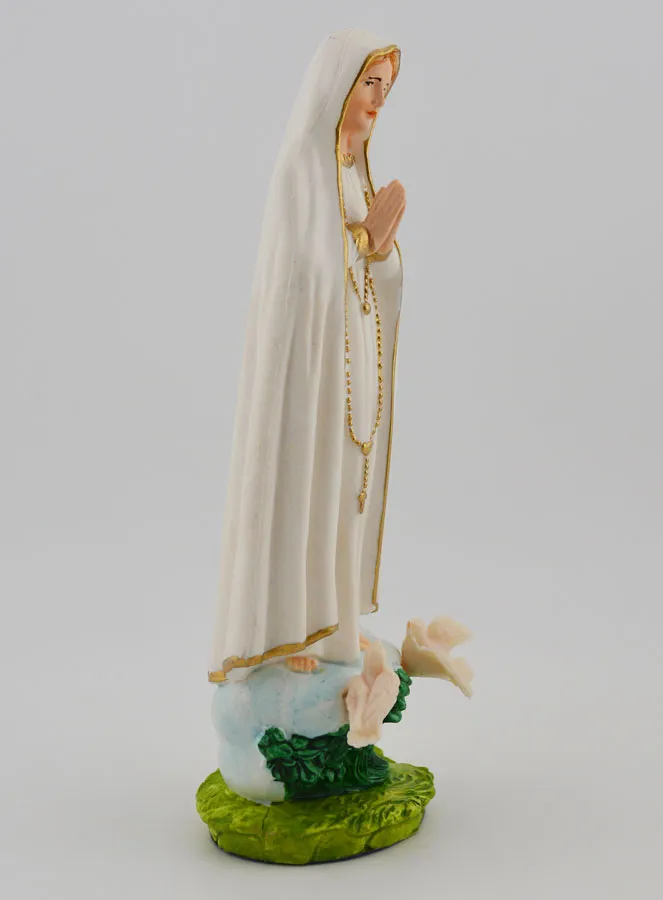 Beeld Onze Lieve Vrouwe van Fatima - met de Hand Geschilderd - 15 cm (pic 3)