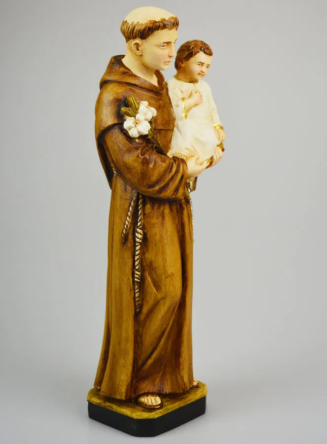 Beeld Sint Antonius van Padua Handgeschilderd - 30 cm (pic 3)