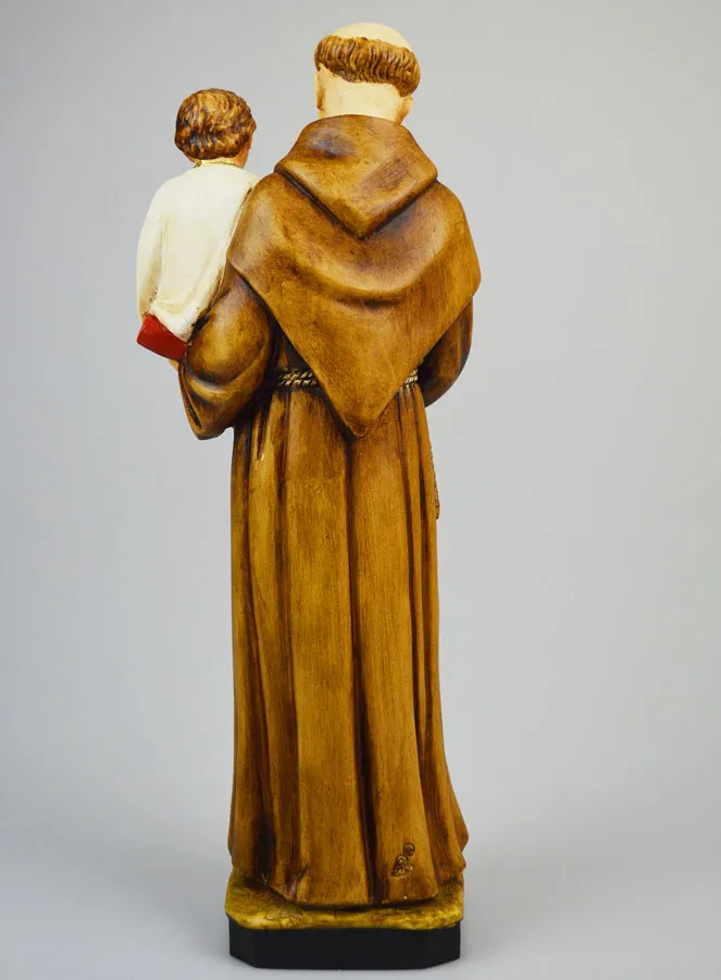 Beeld Sint Antonius van Padua Handgeschilderd - 30 cm (pic 4)