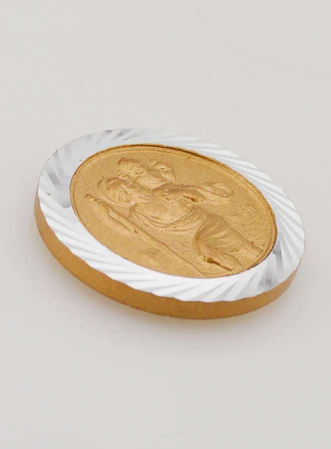 Auto Christoffel Zilverkleurig en Goudkleurig - 3.5 cm (pic 3)