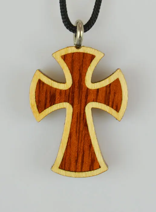 Hanger Kruis van Gelakt Hout - 3 cm (pic 2)