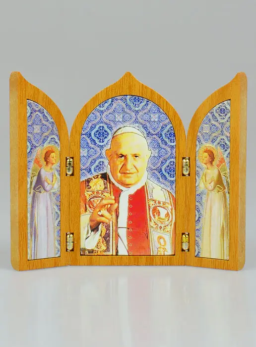 Houten Drieluik Icoon Paus Johannes XXIII (pic 2)