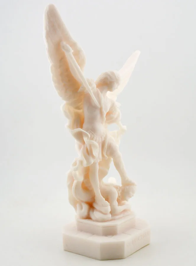 Beeld Heilige Aartsengel Michaël van Albast - 23 cm (pic 3)