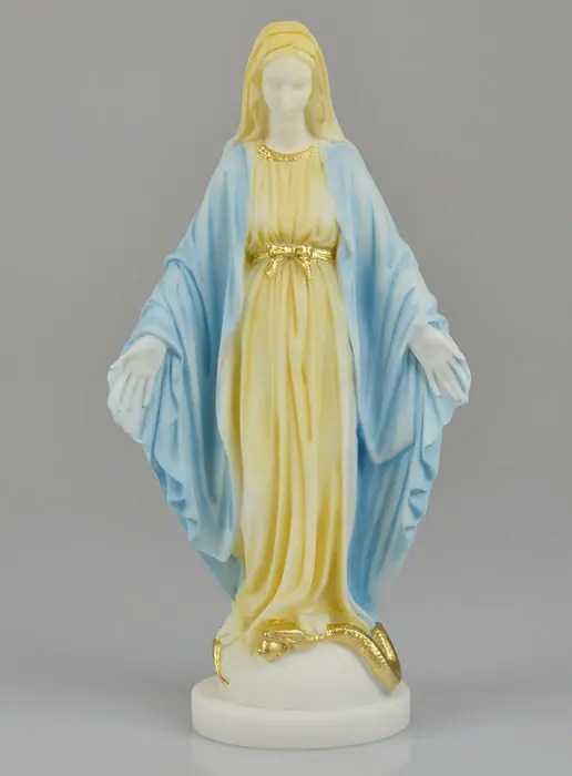 Beeld Maria Wonderdadige van Albast Handgeschilderd - 23 cm (pic 2)