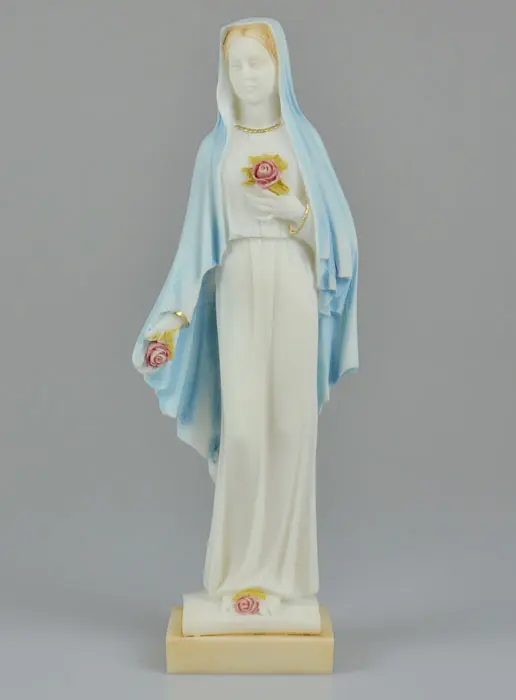 Beeld Heilige Maria met Rozen Handgeschilderd - 25 cm (pic 2)