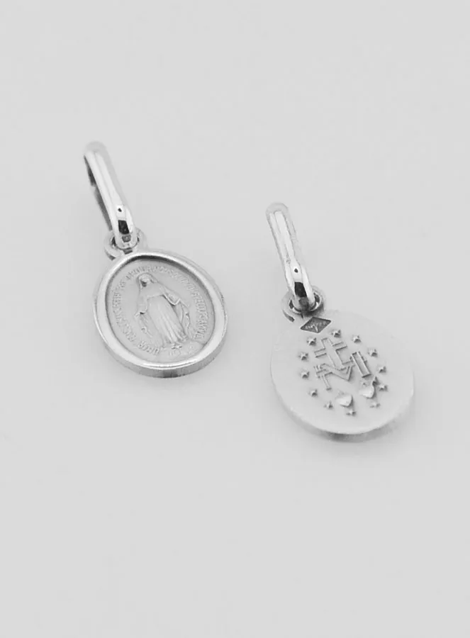 Wonderdadige Medaille Bedel Charm Echt Zilver - 9 mm (pic 2)