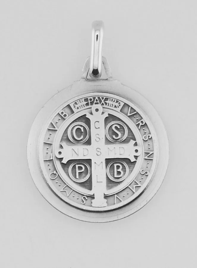 Medaille Benedictus van 925 Zilver met Glanzende Rand - 18 mm (pic 4)