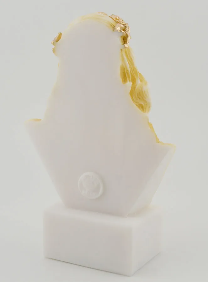 Albasten Buste Standbeeld Hart van Jezus met Doornenkroon - 14cm (pic 4)