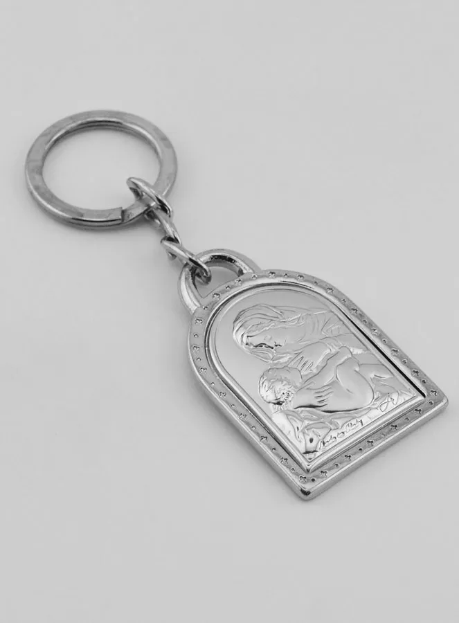 Sleutelhanger Moederschap Maria - Echt zilver - 5 cm (pic 3)