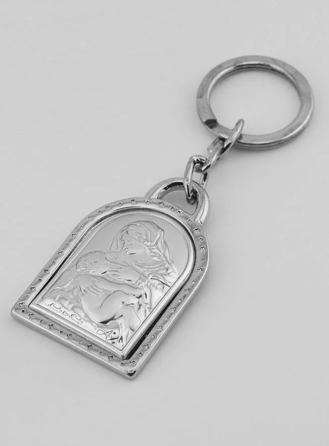 Sleutelhanger Moederschap Maria - Echt zilver - 5 cm (pic 4)
