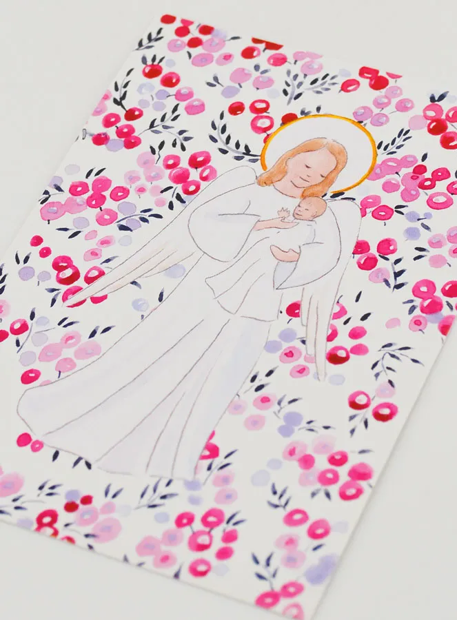 Kaart Doopsel - Bescherm Engel - Pink Roze (pic 4)
