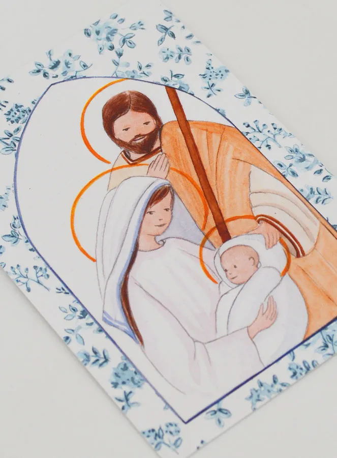 Kaart Doopsel - De Heilige Familie - Blauwe Rozen (pic 3)