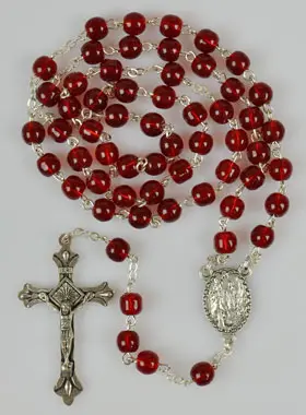 Rozenkrans Kristal Kralen Rood (pic 1)