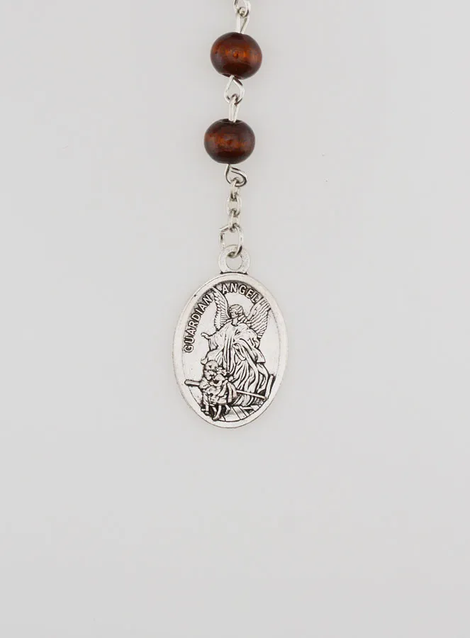 Rozenkrans Heilige Michaël uit Hout aan Ketting (pic 3)