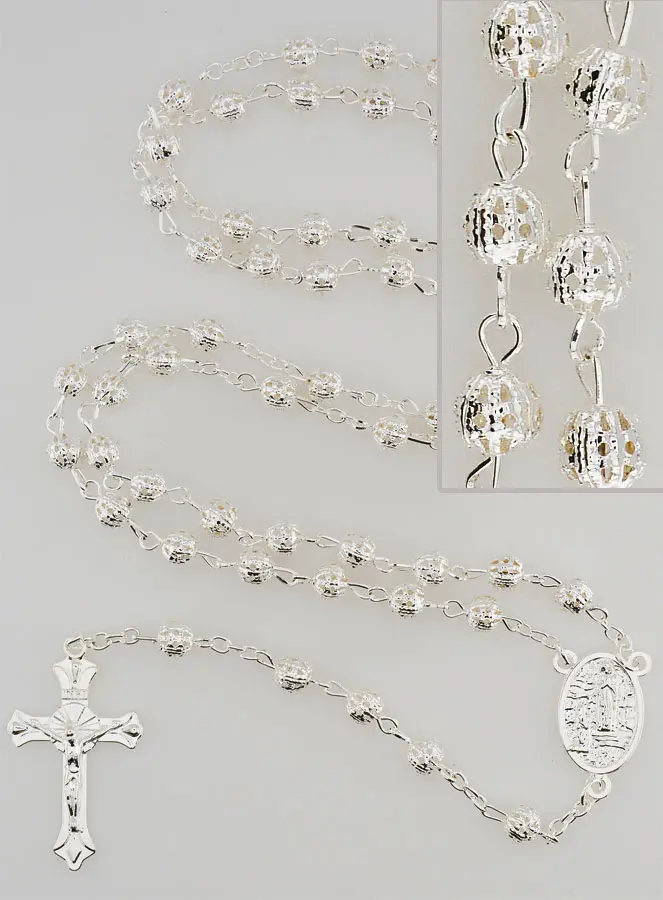 Rozenkrans Zilver - Modieuze Ketting (pic 1)