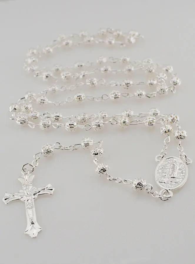 Rozenkrans Zilver - Modieuze Ketting (pic 2)
