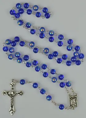 Rozenkrans Kristal Kralen Donker Blauw (pic 1)