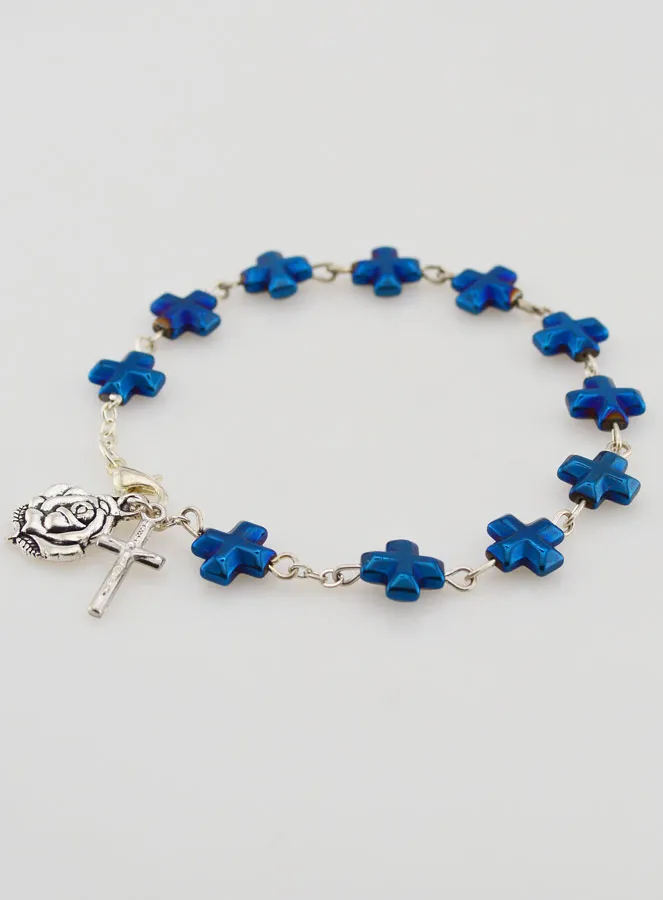 Armband Tientje Kruisen Parelmoer Blauw (pic 3)