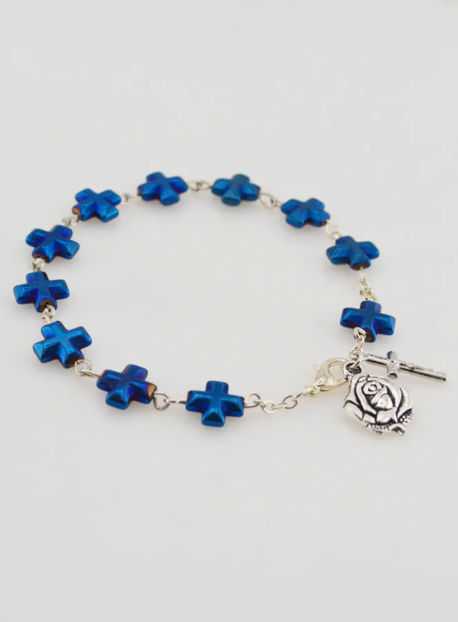 Armband Tientje Kruisen Parelmoer Blauw (pic 4)
