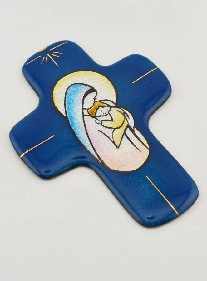 Communie Kruis Heilige Maria van Barmhartigheid Emaille Glazuur (pic 3)