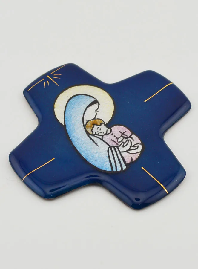 Vierkant Kruis Moederschap van Emaille (pic 3)