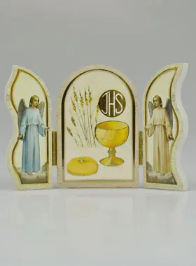 Icoon Drieluik Herinnering aan de Eerste Heilige Communie Jongen (pic 1)