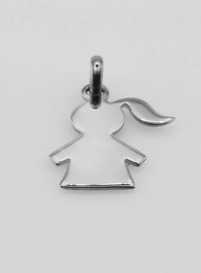 Hanger Meisje Silhouet 925 Zilver (pic 2)