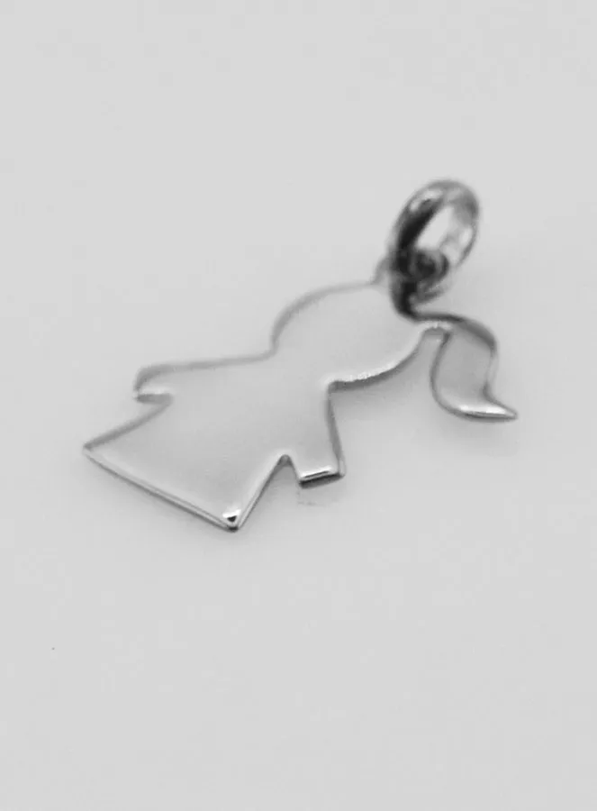 Hanger Meisje Silhouet 925 Zilver (pic 4)