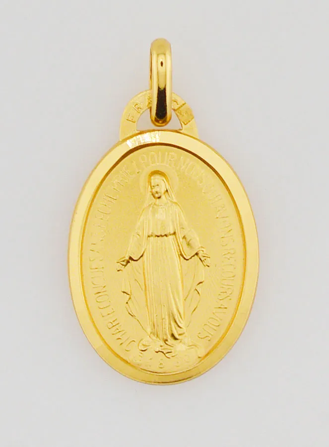 Medaille Maria Wonderdadige Verguld 18 Karaats (pic 3)
