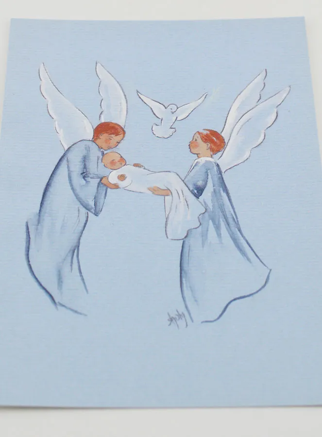 Doop Kaart Engel en Heilige Geest - 10 X 15 cm (pic 2)