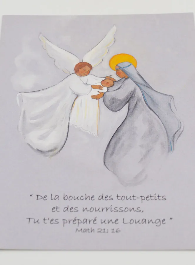 Doop Prent Maria met Engel - 10x15 cm (pic 2)