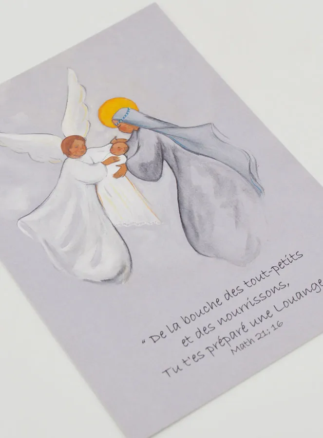 Doop Prent Maria met Engel - 10x15 cm (pic 3)
