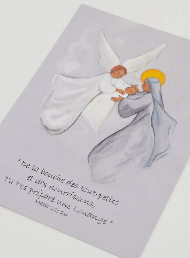 Doop Prent Maria met Engel - 10x15 cm (pic 4)