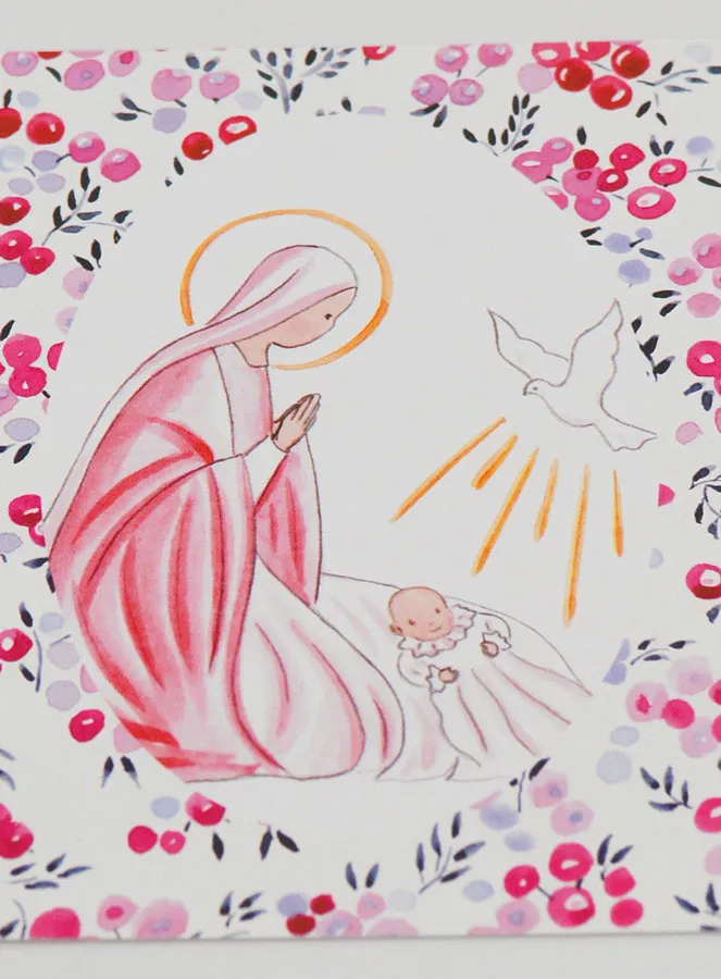 Doop Plaatje - Maagd Maria en Heilige Geest Duif (pic 2)