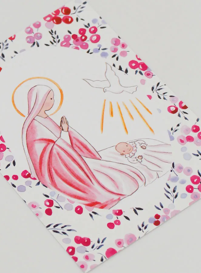 Doop Plaatje - Maagd Maria en Heilige Geest Duif (pic 3)