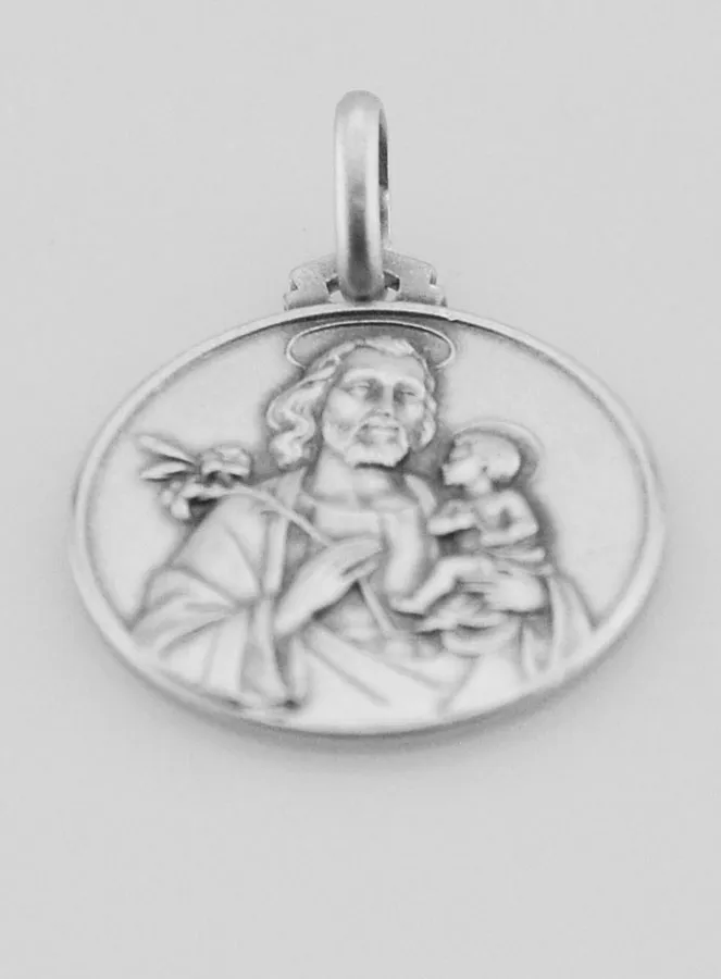 Doop Hanger Sint Jozef van Massief Zilver (pic 2)